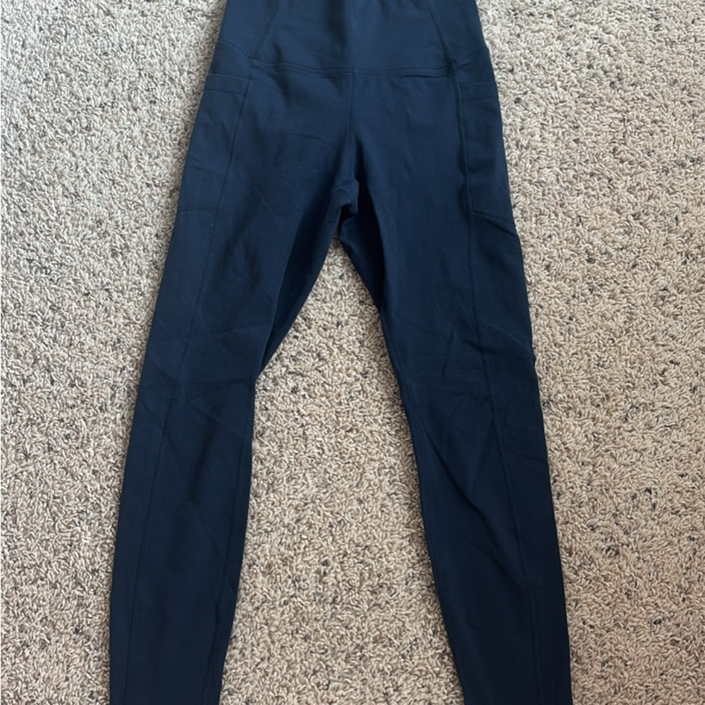 Blue High-Waisted Leggings